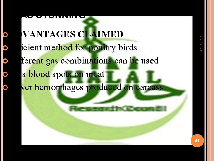 GAS STUNNING CLAIMED Efficient method for poultry birds Different gas combinations can be used