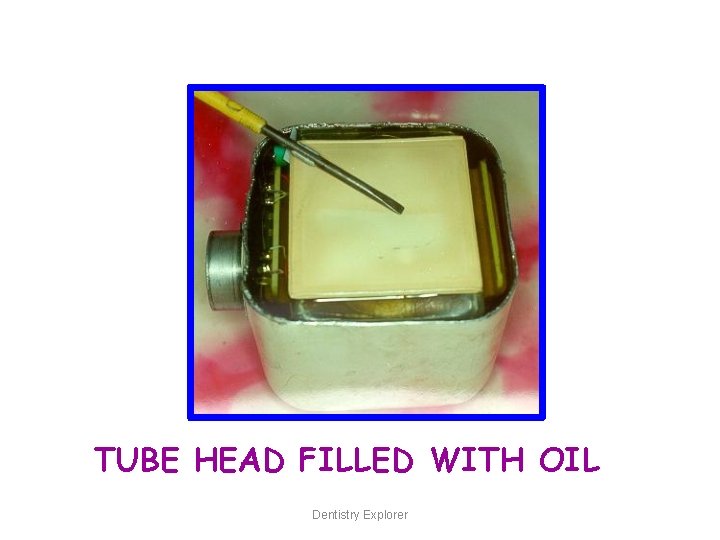 TUBE HEAD FILLED WITH OIL Dentistry Explorer 