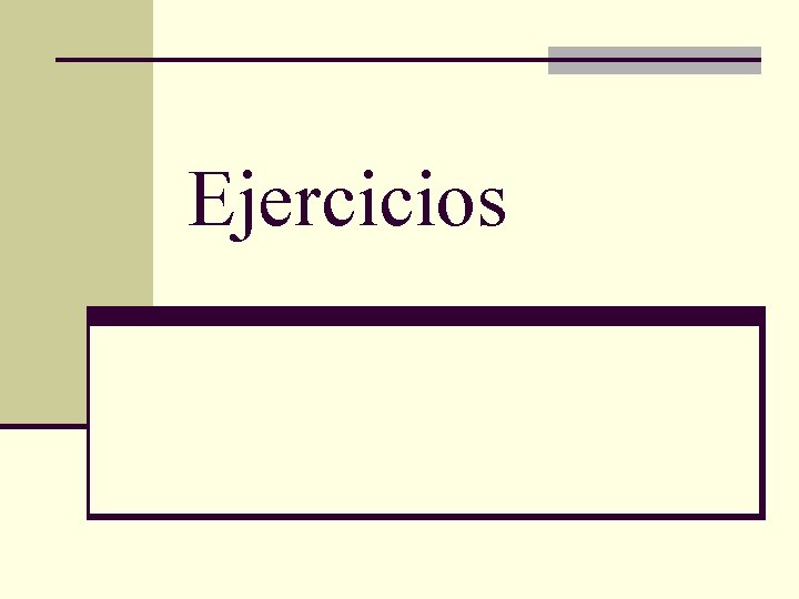 Ejercicios 