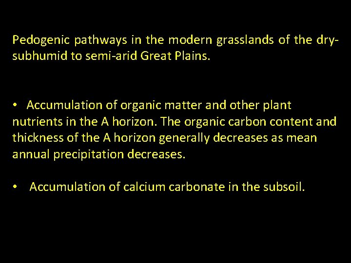 Pedogenic pathways in the modern grasslands of the drysubhumid to semi-arid Great Plains. • Pedogenic pathways in the modern grasslands of the drysubhumid to semi-arid Great Plains. •