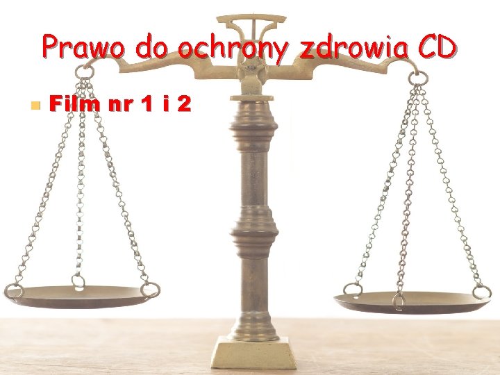 Prawo do ochrony zdrowia CD n Film nr 1 i 2 