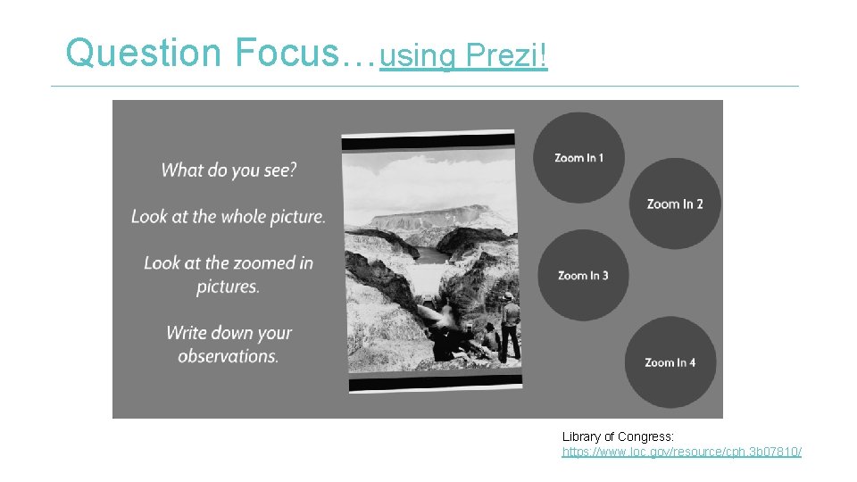 Question Focus…using Prezi! Library of Congress: https: //www. loc. gov/resource/cph. 3 b 07810/ 