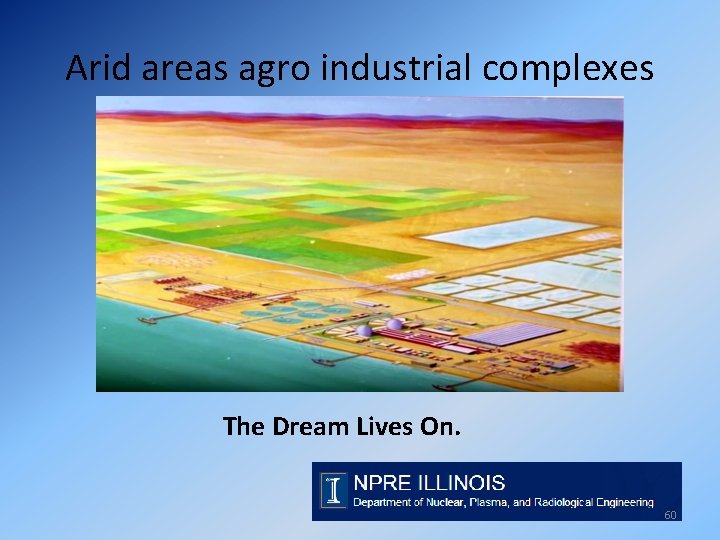 Arid areas agro industrial complexes The Dream Lives On. 60 