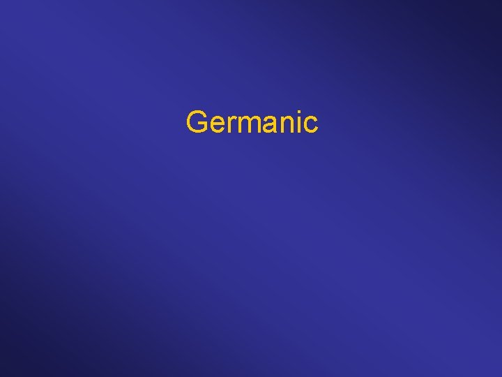 Germanic 
