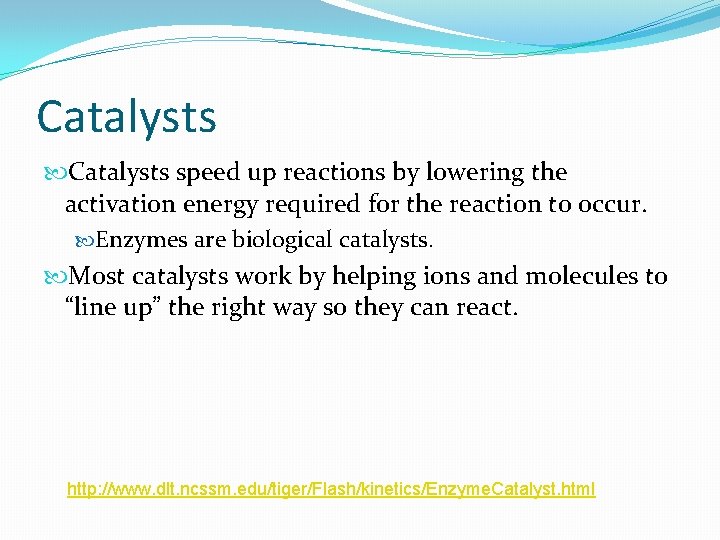 Catalysts speed up reactions by lowering the activation energy required for the reaction to