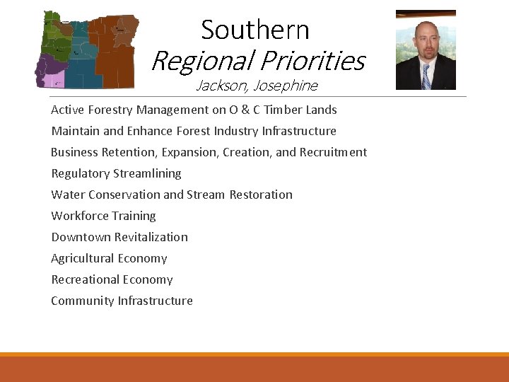 Southern Regional Priorities Jackson, Josephine Active Forestry Management on O & C Timber Lands