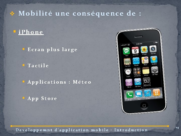 v Mobilité une conséquence de : § i. Phone § Ecran plus large §