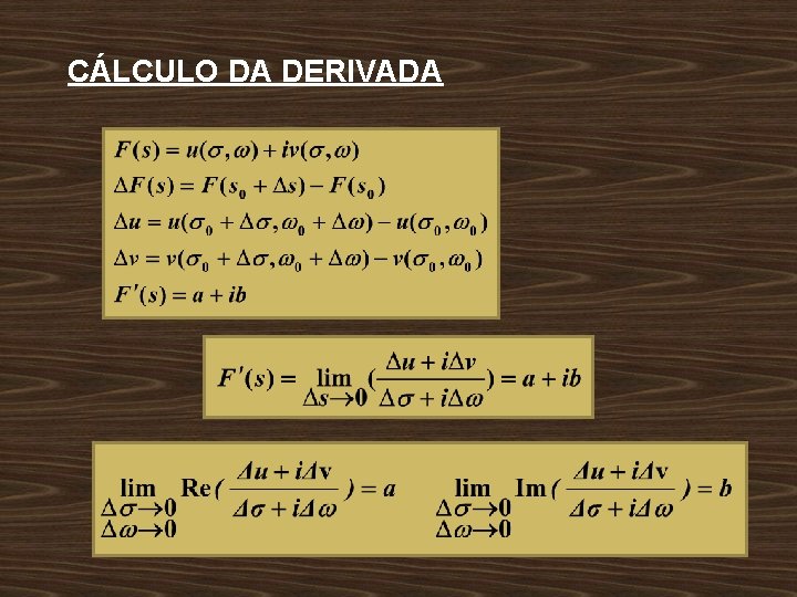 CÁLCULO DA DERIVADA 