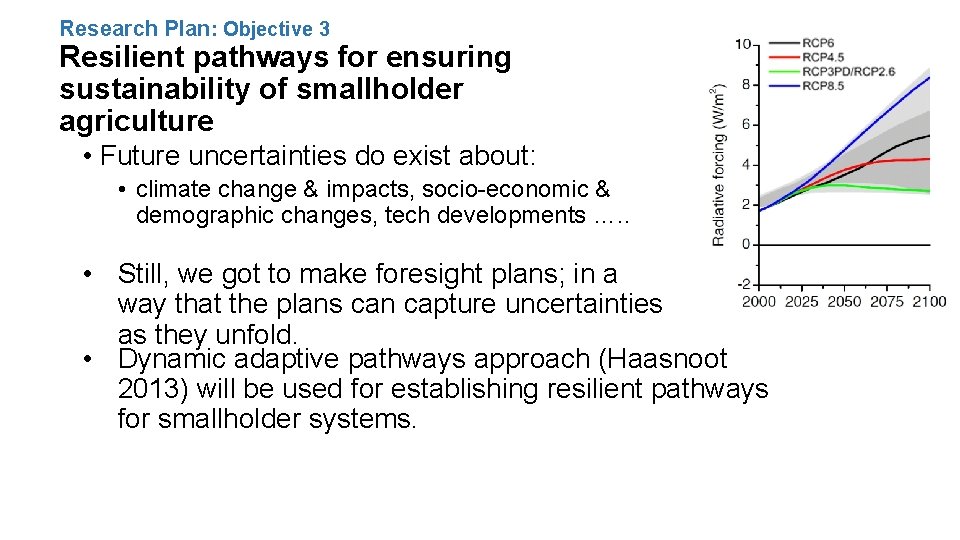 Research Plan: Objective 3 Resilient pathways for ensuring sustainability of smallholder agriculture • Future