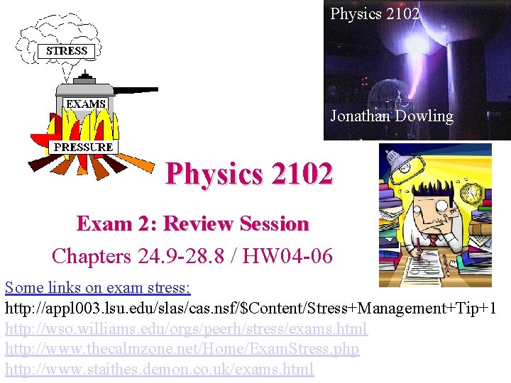 Physics 2102 Jonathan Dowling Physics 2102 Exam 2: Review Session Chapters 24. 9 -28.