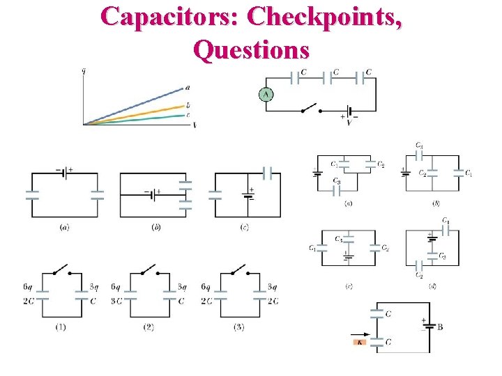 Capacitors: Checkpoints, Questions 
