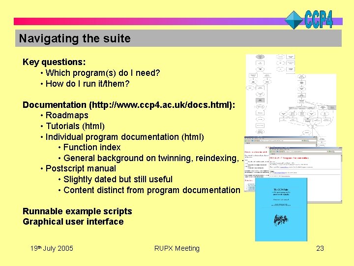 Navigating the suite Key questions: • Which program(s) do I need? • How do