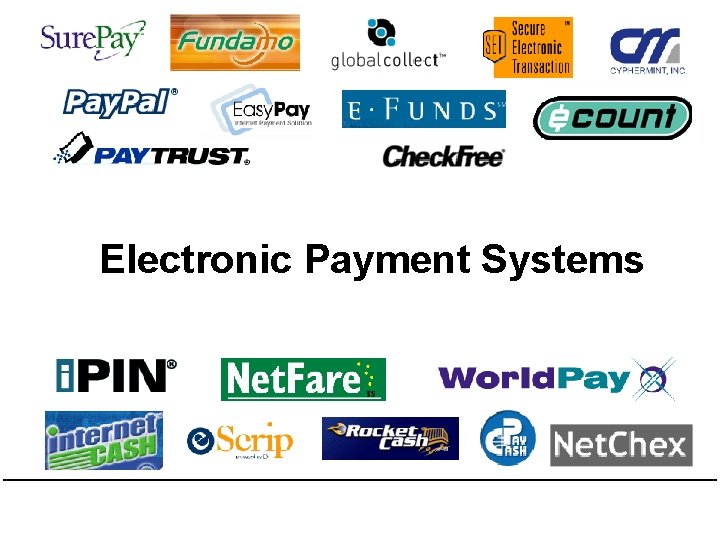 Electronic Payment Systems 