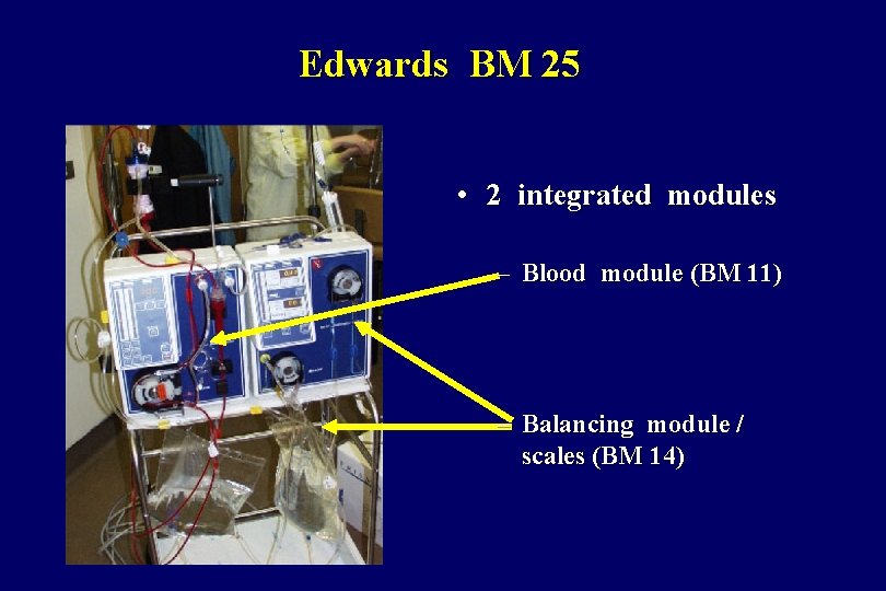 Edwards BM 25 • 2 integrated modules – Blood module (BM 11) – Balancing