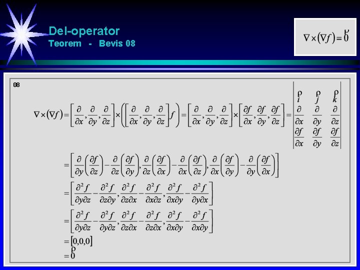 Del-operator Teorem - Bevis 08 08 
