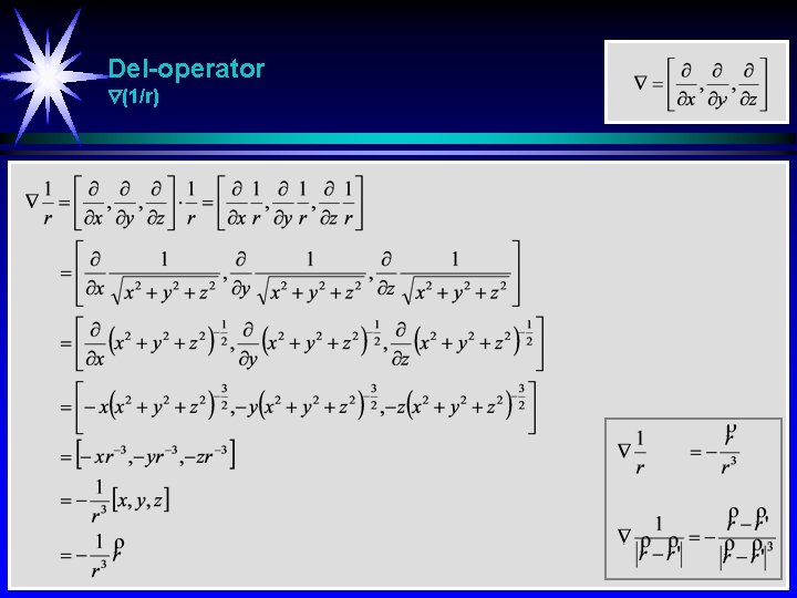 Del-operator (1/r) 