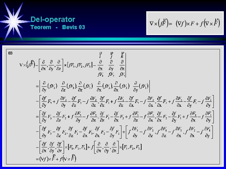 Del-operator Teorem - Bevis 03 03 