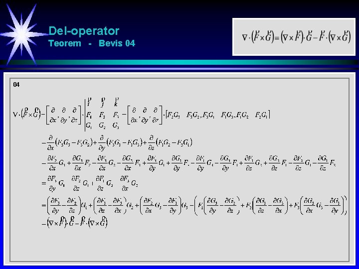 Del-operator Teorem - Bevis 04 04 