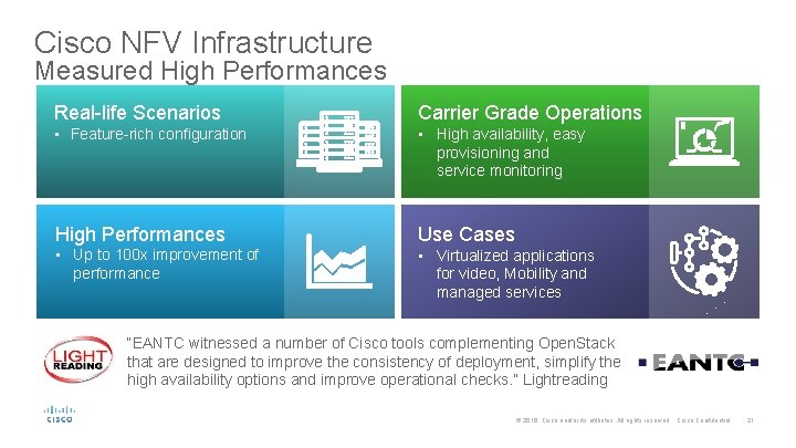 Cisco NFV Infrastructure Carrier Grade NFV Phil Lowden