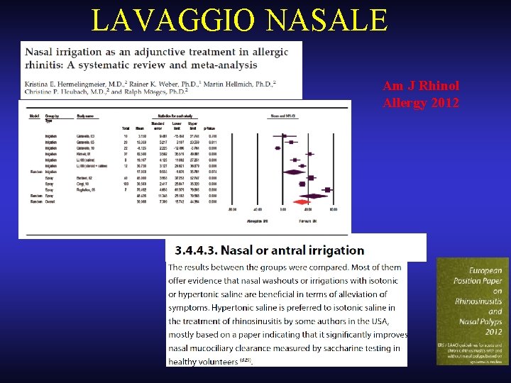 LAVAGGIO NASALE Am J Rhinol Allergy 2012 