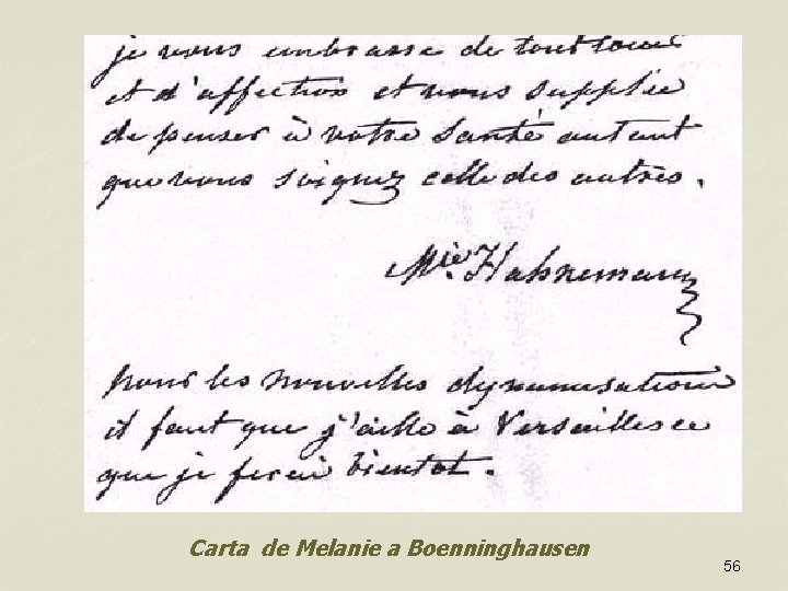 Carta de Melanie a Boenninghausen 56 
