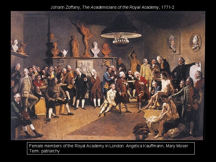 Johann Zoffany, The Academicians of the Royal Academy, 1771 -2 Female members of the