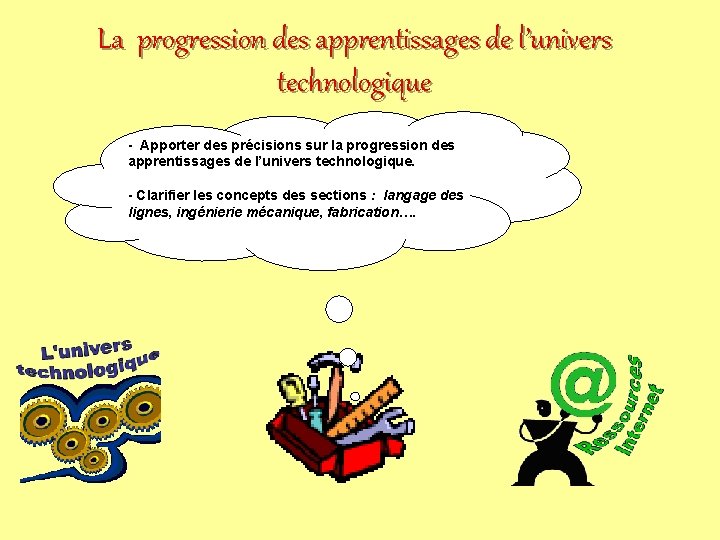 La progression des apprentissages de l’univers technologique - Apporter des précisions sur la progression
