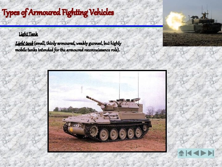 Types of Armoured Fighting Vehicles An armoured fighting