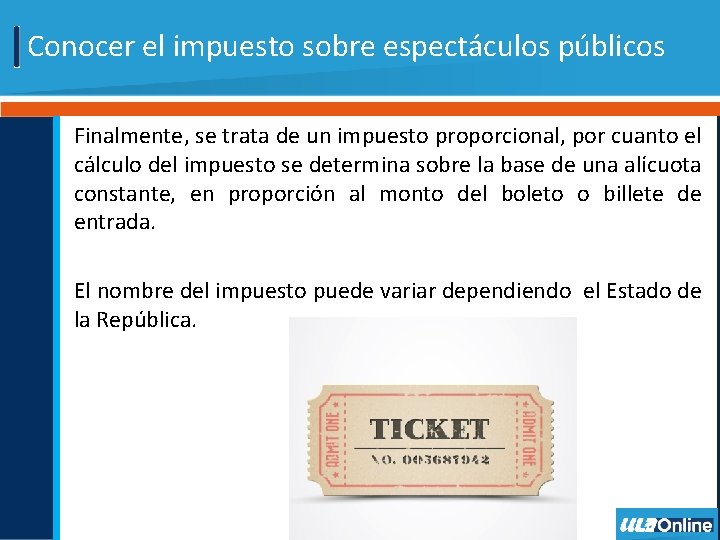 Conocer el impuesto sobre espectáculos públicos Finalmente, se trata de un impuesto proporcional, por