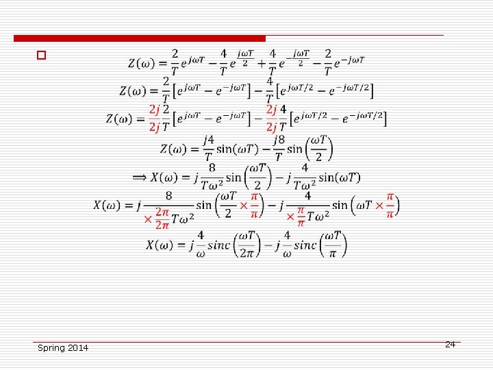 Lecture 14 EE 221 Signals Analysis and Systems