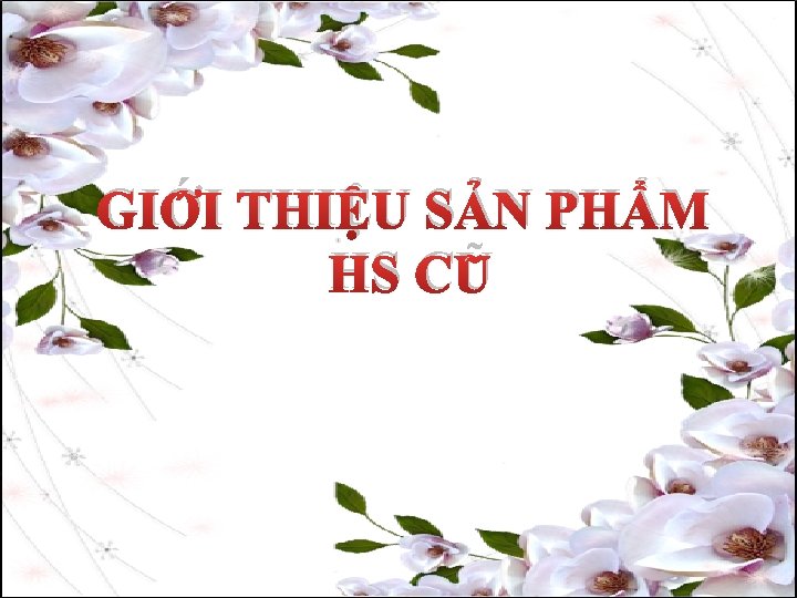 GIỚI THIỆU SẢN PHẨM HS CŨ 