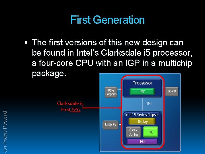 First Generation Jon Peddie Research The first versions of this new design can be