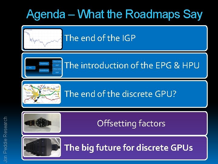 Agenda – What the Roadmaps Say The end of the IGP The introduction of