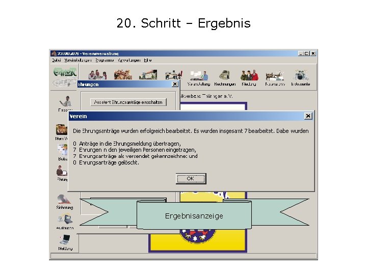 20. Schritt – Ergebnisanzeige 