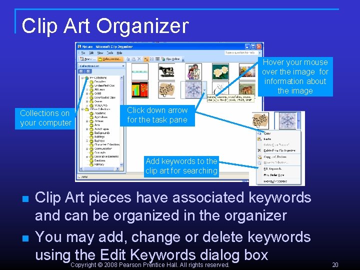 Clip Art Organizer Hover your mouse over the image for information about the image