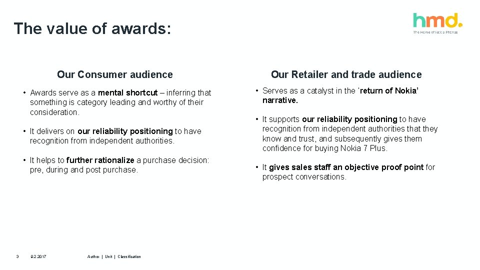 The value of awards: Our Consumer audience • Awards serve as a mental shortcut