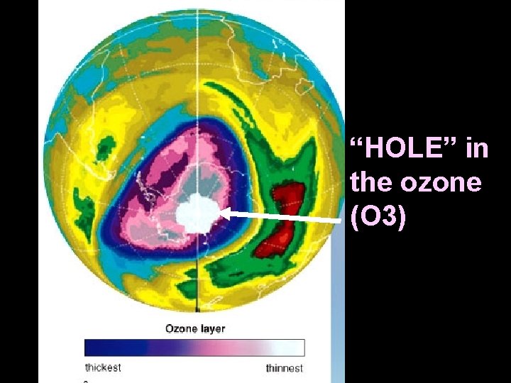 “HOLE” in the ozone (O 3) 