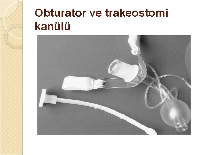 Obturator ve trakeostomi kanülü Obturator ve trakeostomi kanülü