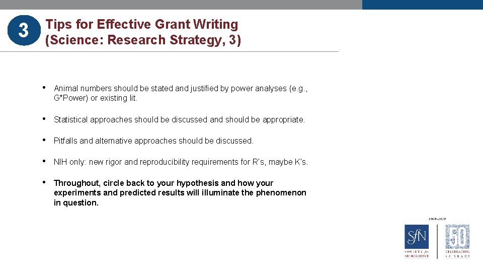 3 Tips for Effective Grant Writing (Science: Research Strategy, 3) • Animal numbers should
