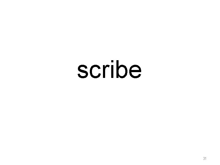 scribe 31 