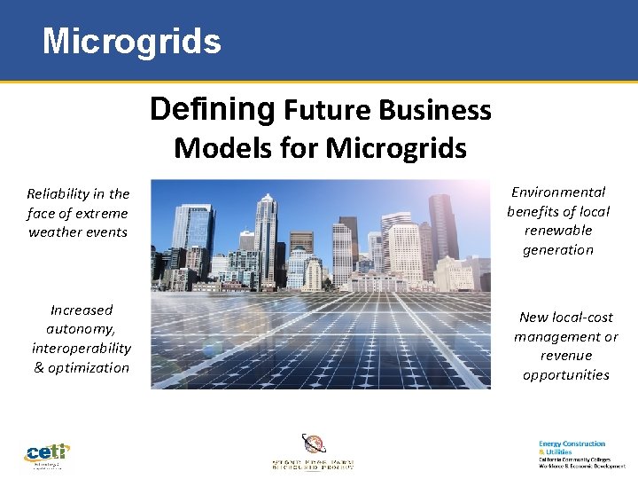 Microgrids Defining Future Business Models for Microgrids Reliability in the face of extreme weather