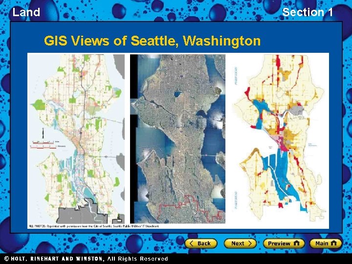 Land Section 1 GIS Views of Seattle, Washington 