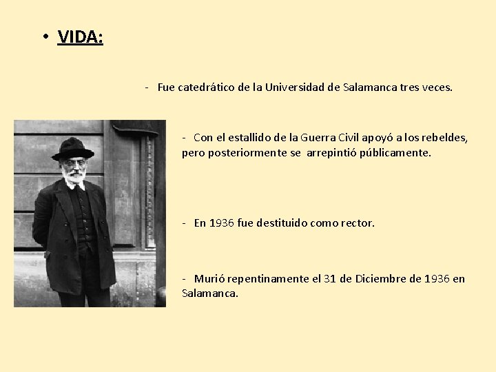  • VIDA: - Fue catedrático de la Universidad de Salamanca tres veces. -