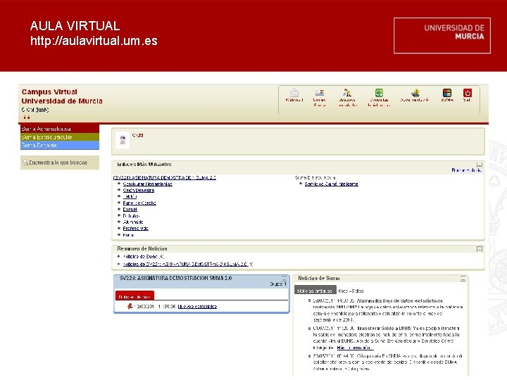 AULA VIRTUAL http: //aulavirtual. um. es 