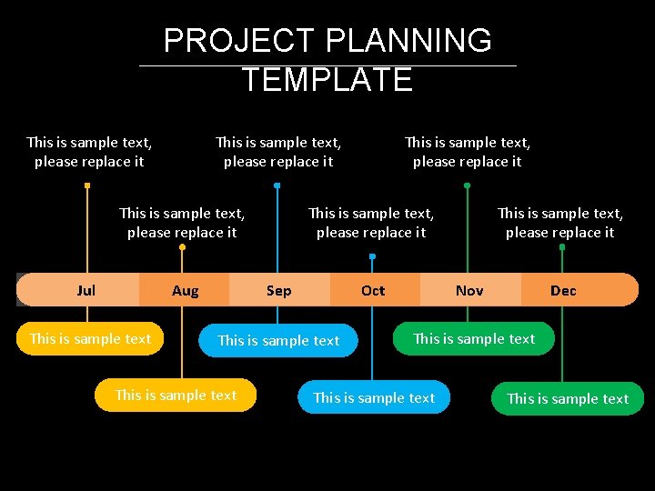 PROJECT PLANNING TEMPLATE This is sample text, please replace it Jul Aug This is