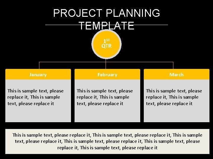 PROJECT PLANNING TEMPLATE 1 ST QTR January This is sample text, please replace it,