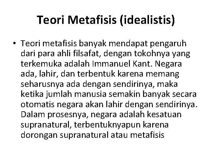 Teori Asal Mula Negara Teori perjanjian masyarakat kontrak