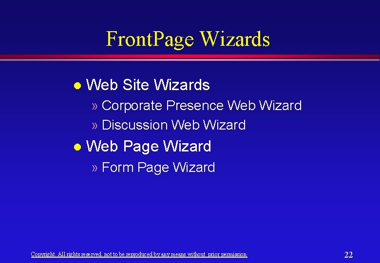 Front. Page Wizards l Web Site Wizards » Corporate Presence Web Wizard » Discussion Front. Page Wizards l Web Site Wizards » Corporate Presence Web Wizard » Discussion