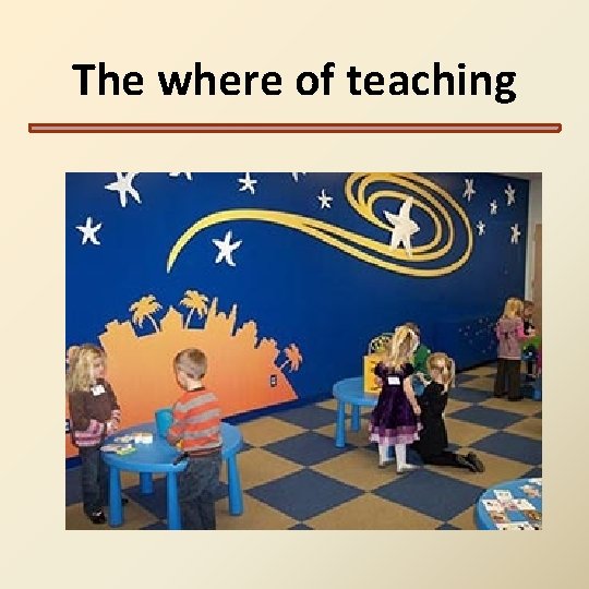 The where of teaching The where of teaching