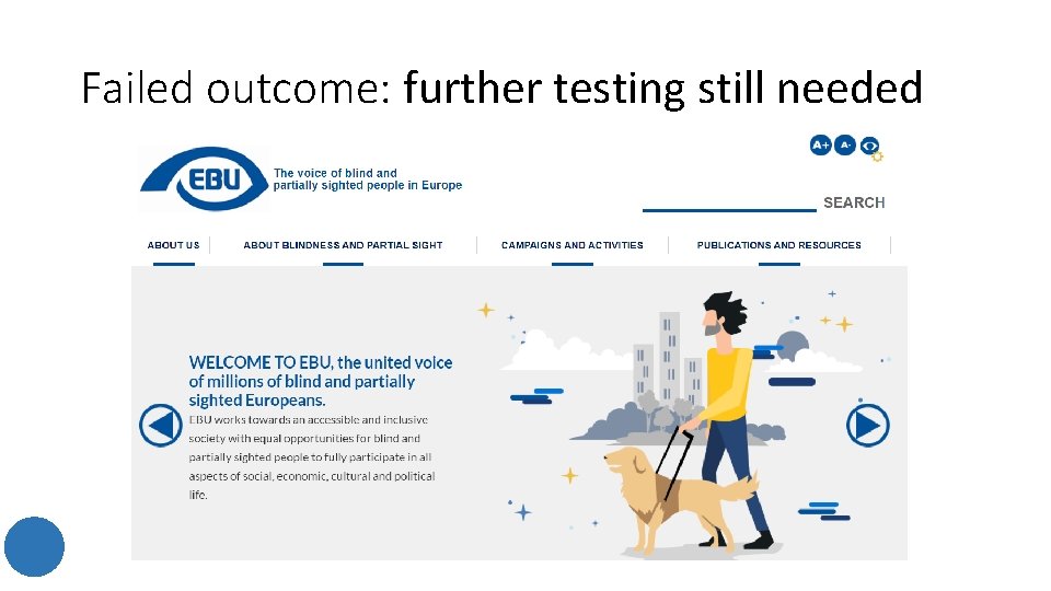 Failed outcome: further testing still needed Failed outcome: further testing still needed
